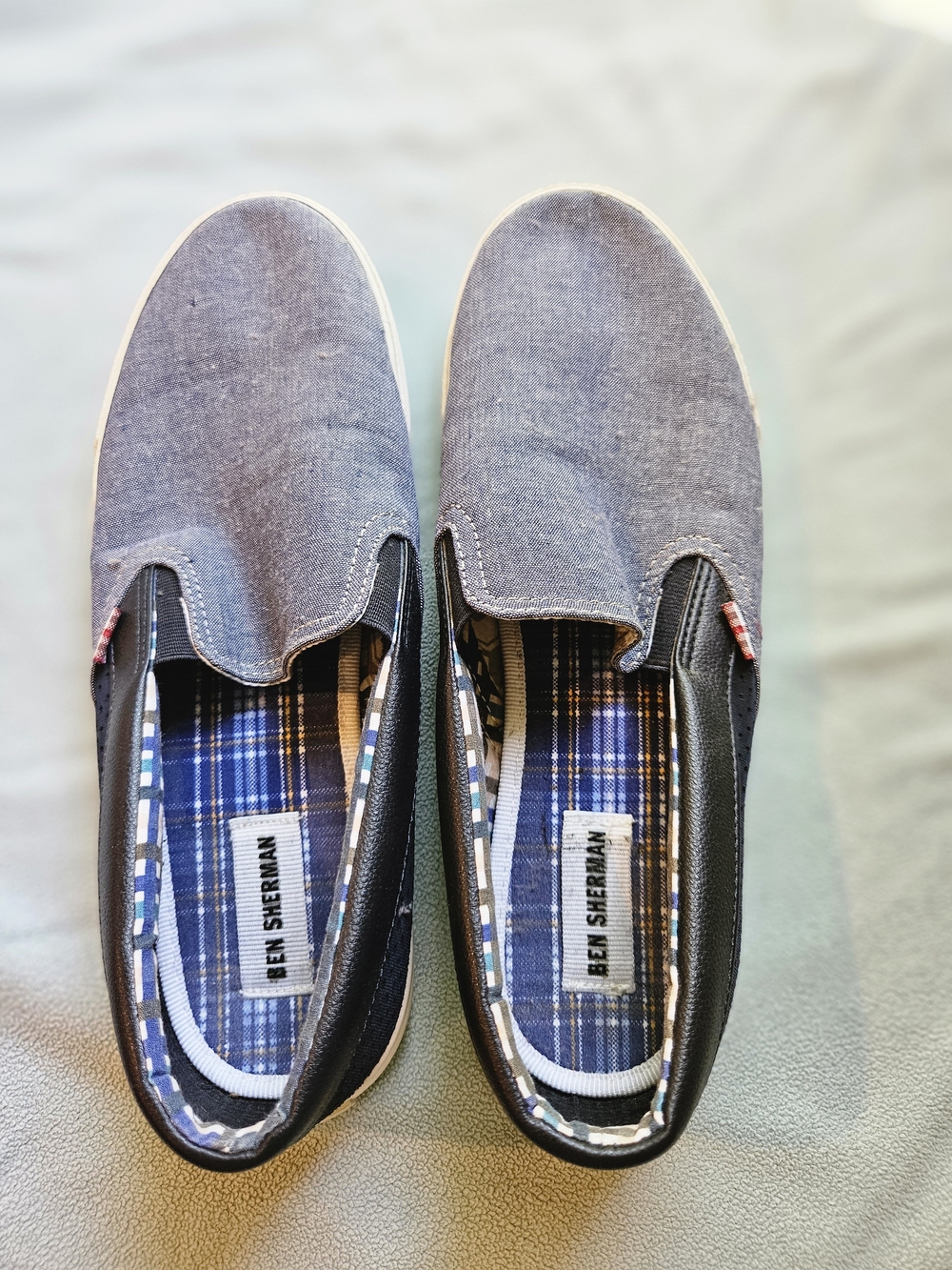 Ben Sherman Blue Canvas Slip-On Sneaker Size 10.5